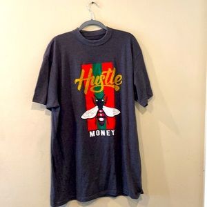 3 Forty Inc. Unisex Cotton Hustle Money Shirt sz 3xl Novelty Print Bee Graphic